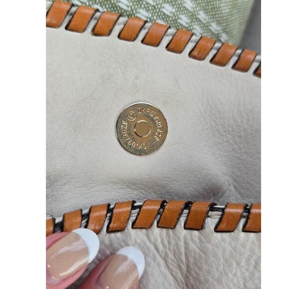 Large Cream and Brown  Michael Kors  Whipped Hamilton Bag - Picture 12 of 15